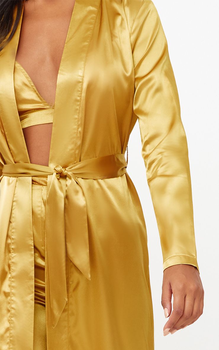 Mustard Satin Duster. Coats & Jackets PrettyLittleThing
