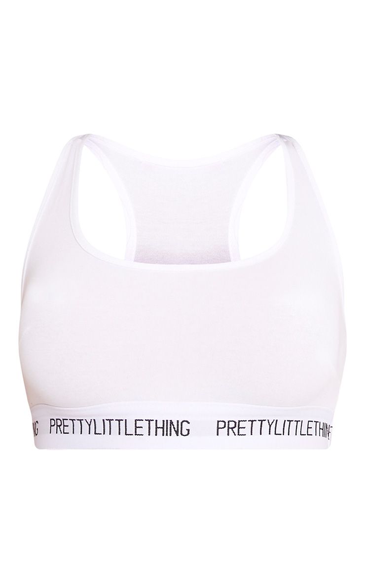 pretty little thing white sports bra 4x4