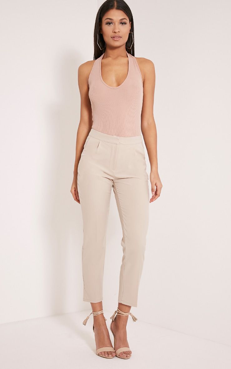 dusty pink key hole halterneck body 4 7 Dusty pink key hole halterneck body 4 7