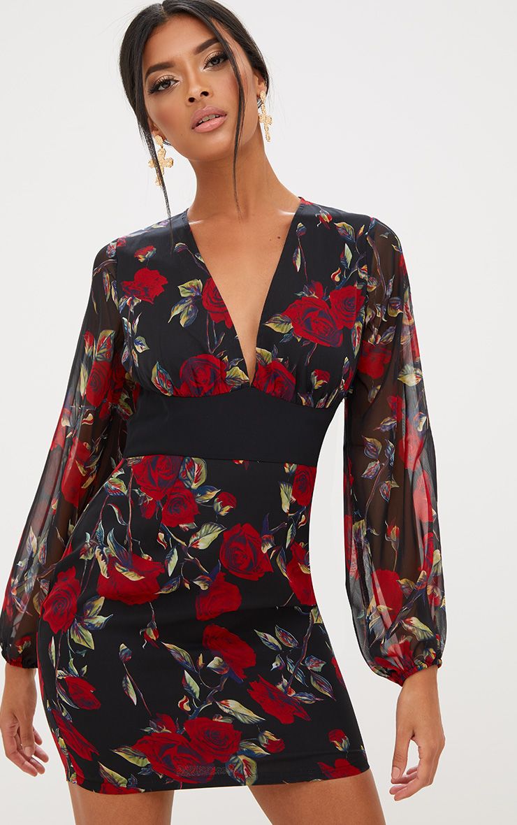 Floral Dresses Flowery Print Dress PrettyLittleThing