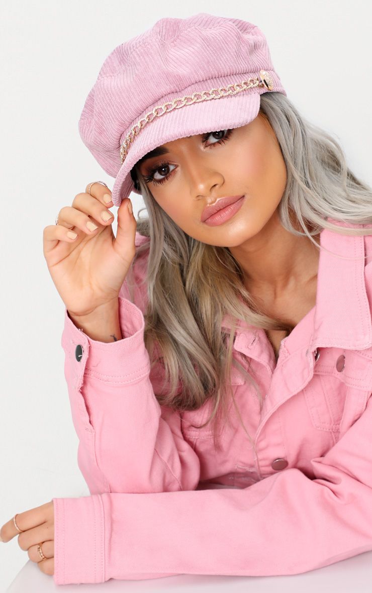 pink baker boy hat