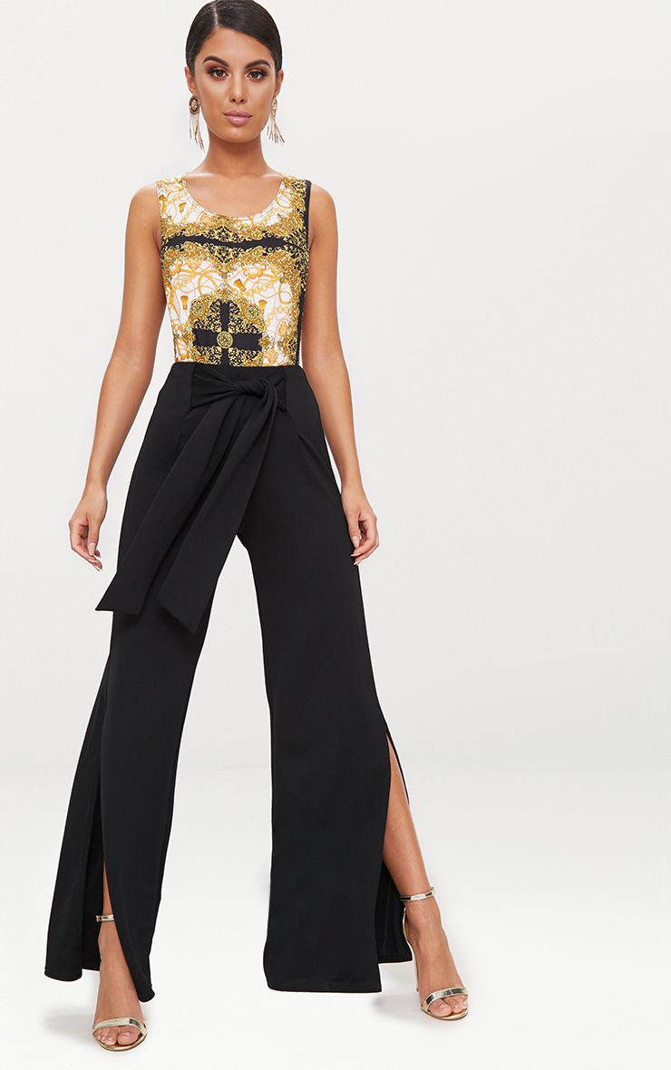 wide split leg pants