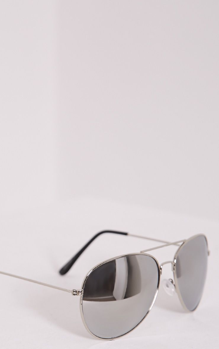 Quin Silver Mirrored Aviator Sunglasses Sunglasses
