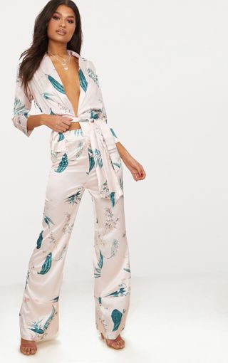 Blush lace insert high leg cupped body zone