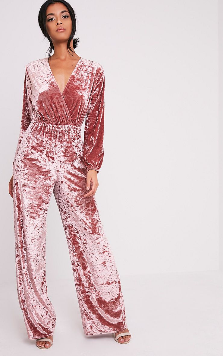 Harriet Blush Wrap Detail Tie Waist Jumpsuit Jumpsuits & Playsuits