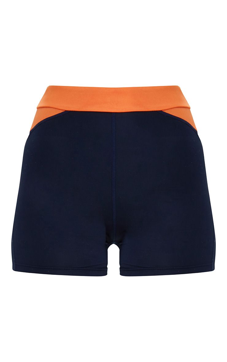Navy Binding Cycling Shorts. PLT Sports PrettyLittleThing