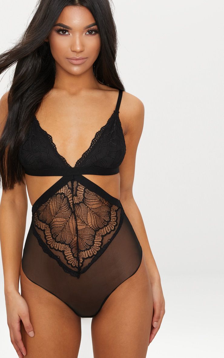 Pretty little thing black jersey logo tape panties hot