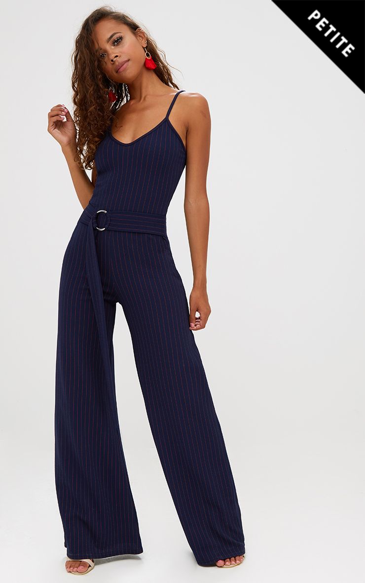 pretty little thing navy jumpsuit