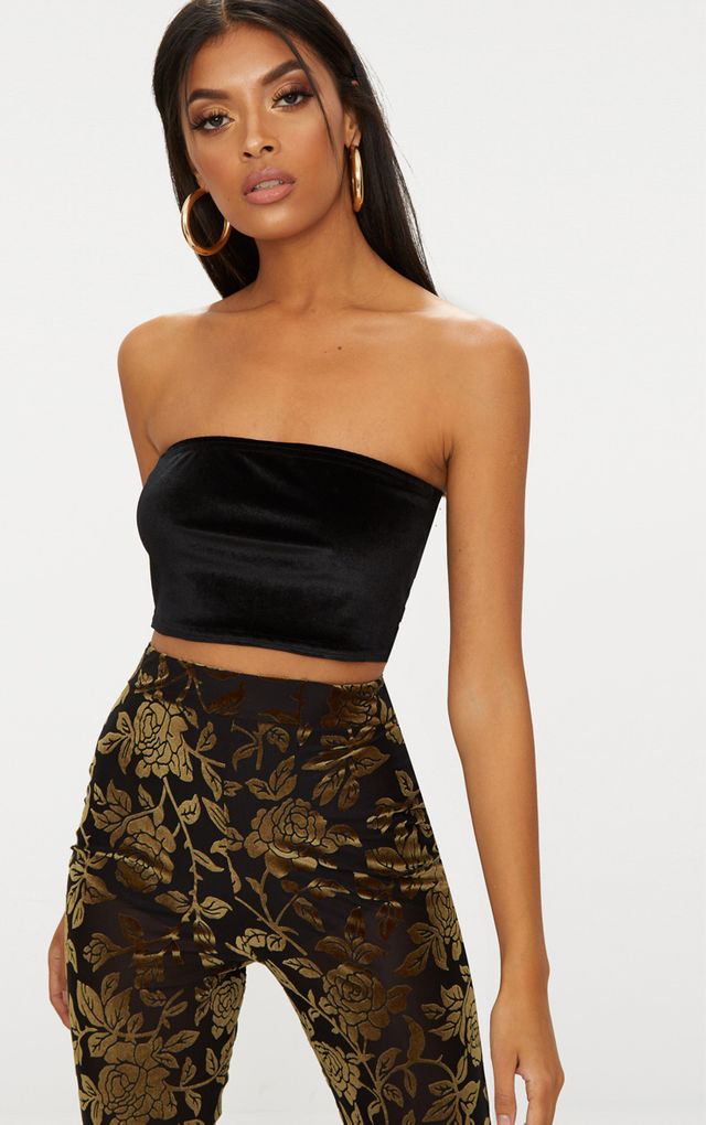 Blue mesh ombre strappy bandeau bra 1 4