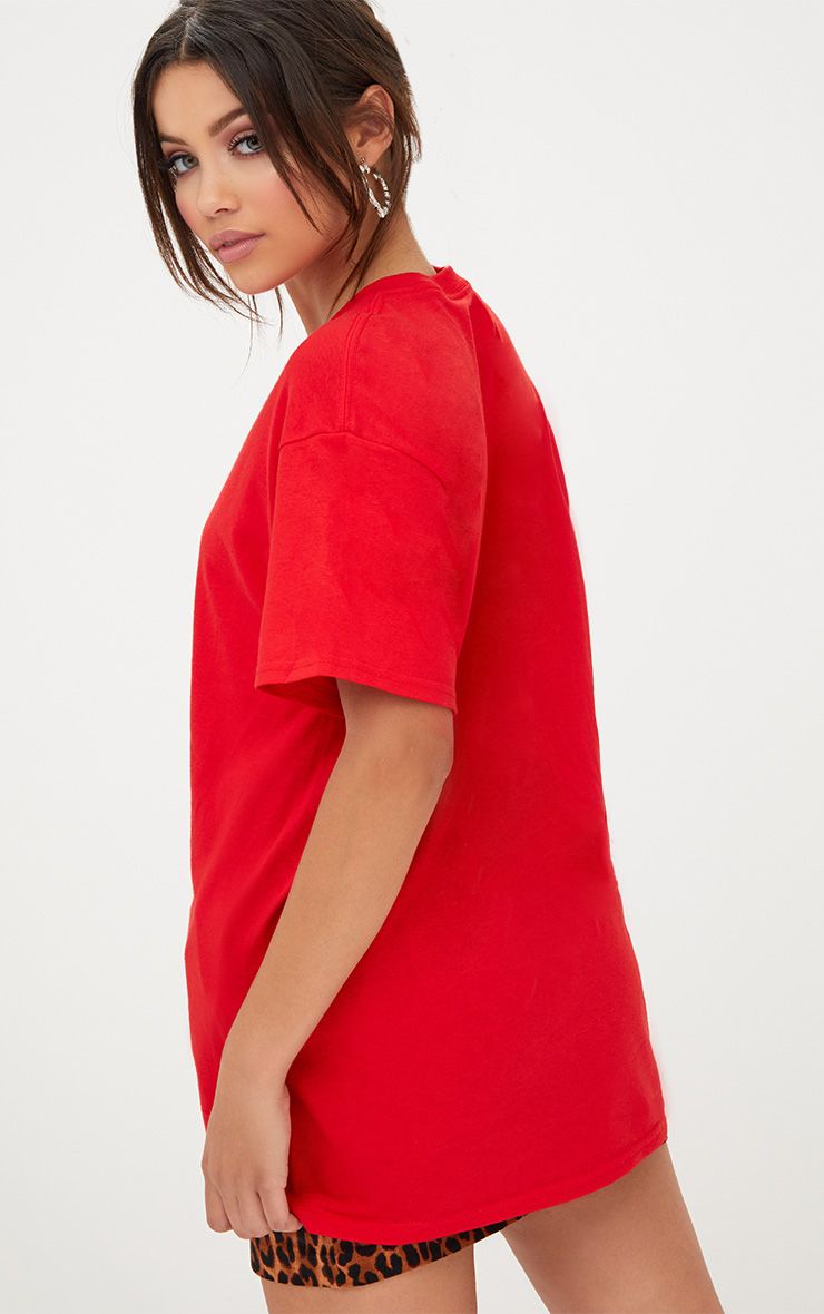 Ultimate Red Oversized T Shirt. Tops PrettyLittleThing