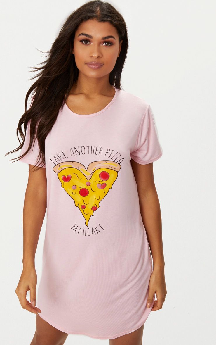 always a bridesmaid baby pink slogan oversized nightie