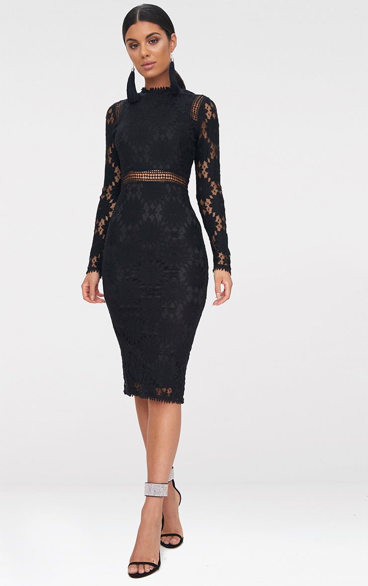 Pretty little thing black lace body 0 full