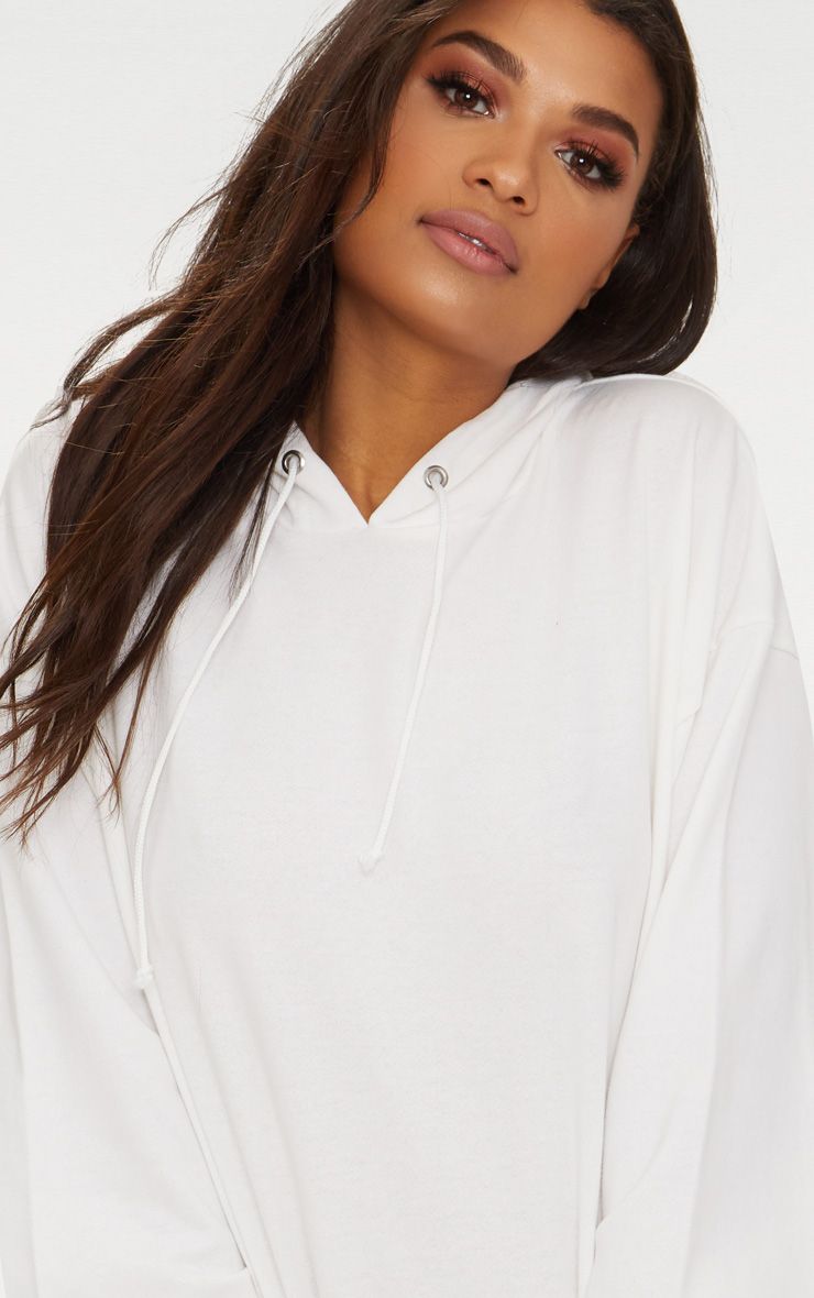 white hoodie dress