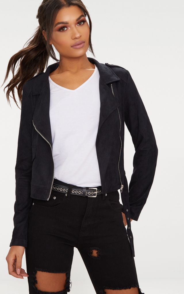 Cropped Leather Jacket Pretty Little Thing Pictures