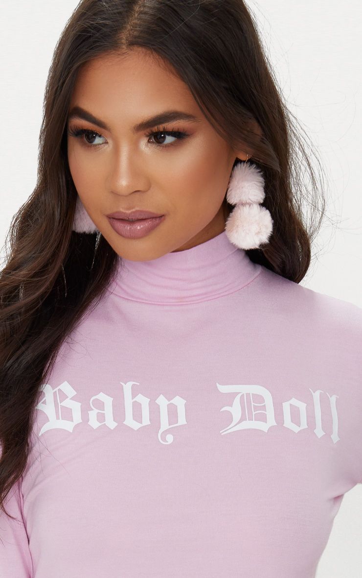 Pretty little thing baby pink printed bralet your body
