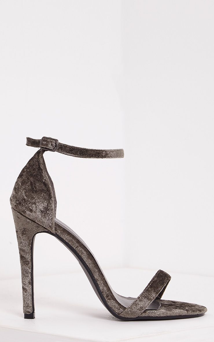 khaki strappy heels