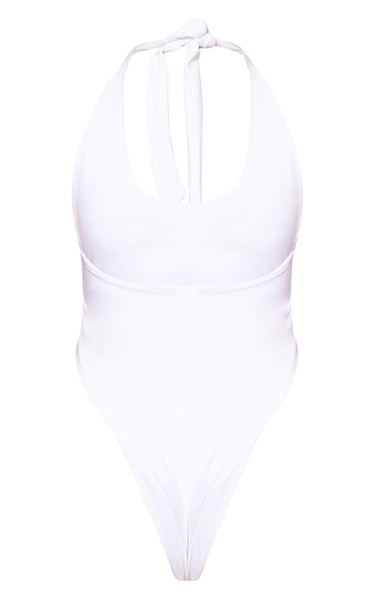White High Leg Swimsuit. Swimwear PrettyLittleThing
