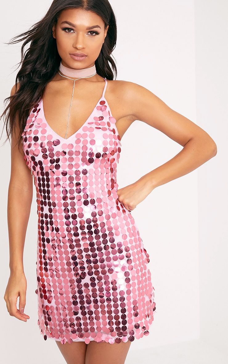 Pink Sequin Dress