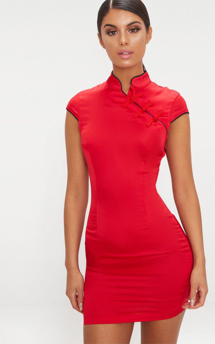 Red Satin Dress