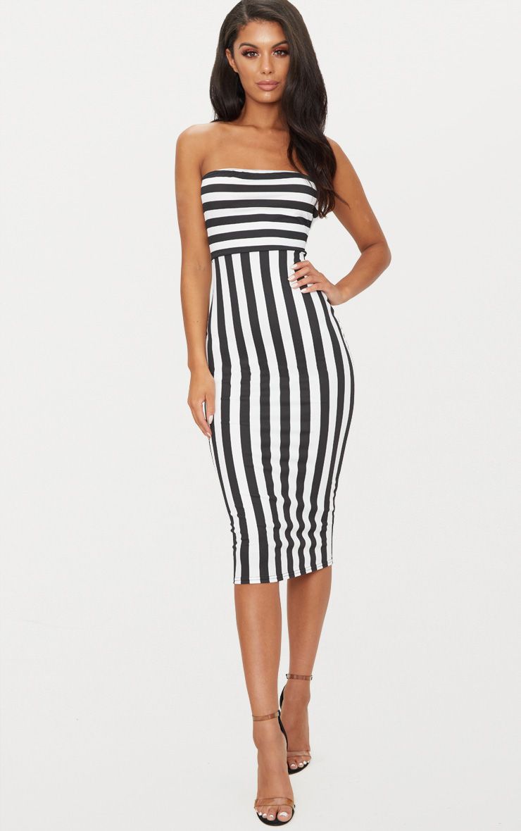 black and white dress pretty little thing