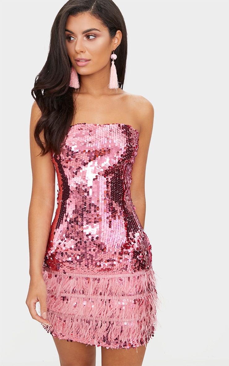 Pink Sequin Dress