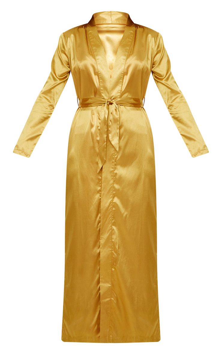 Mustard Satin Duster. Coats & Jackets PrettyLittleThing
