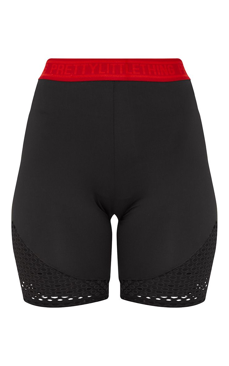PrettyLittleThing Black Panel Cycling Shorts. Activewear