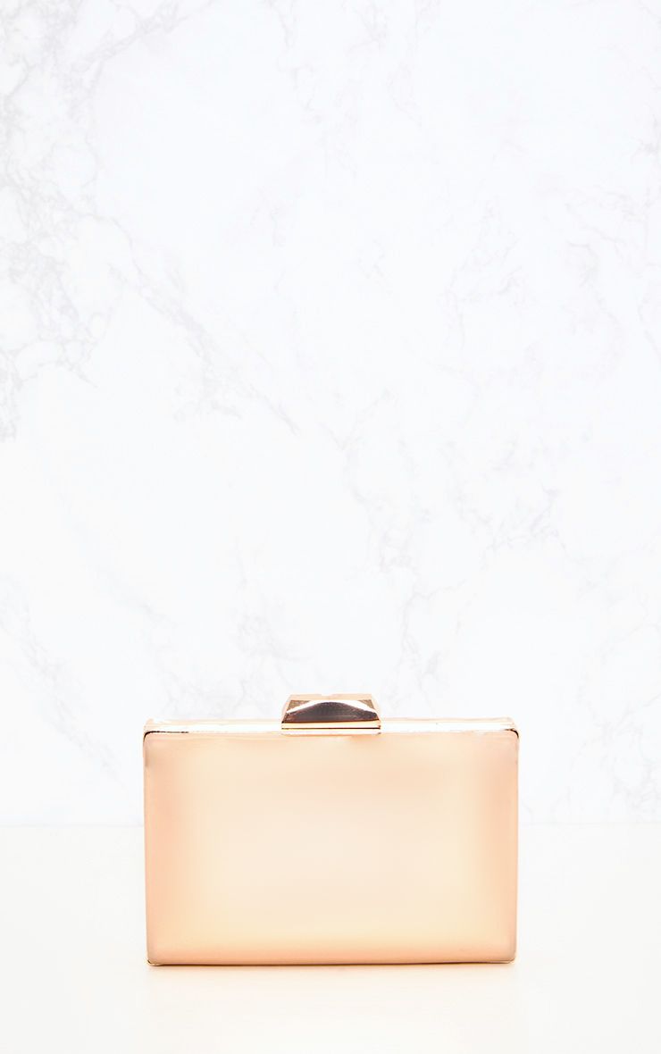Rose Gold Metallic Clutch. Accessories PrettyLittleThing