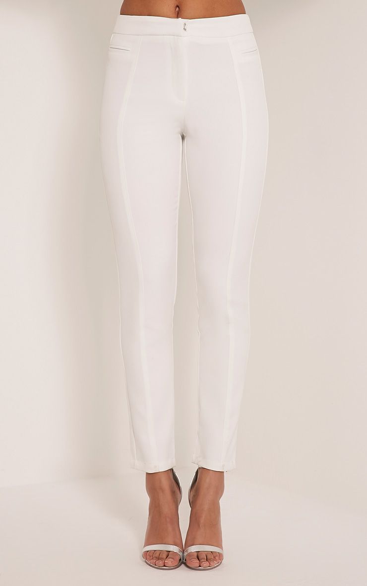 Avani Cream Suit Trousers Jumpsuits & Playsuits PrettylittleThing