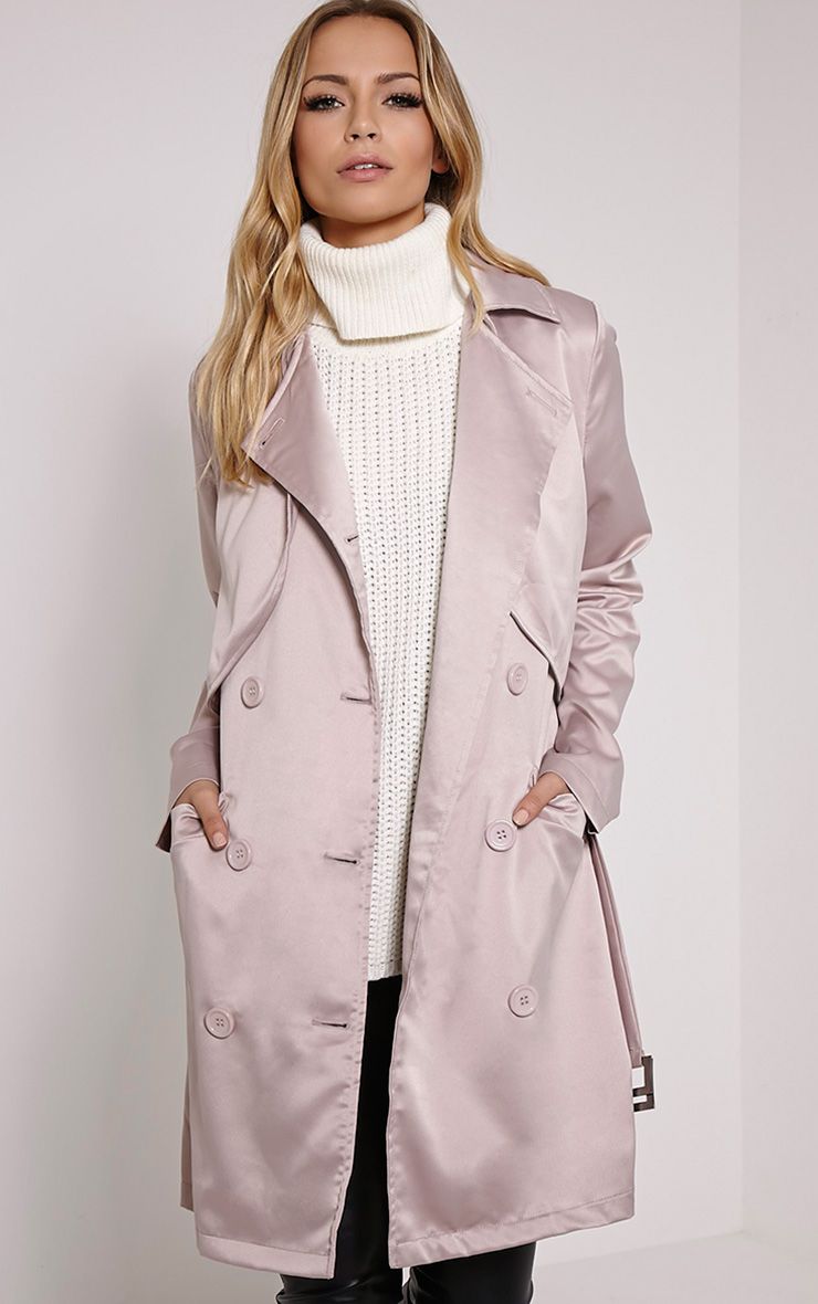 Me Lonely Open Satin Trench Coat What S New Kimberly Satin Trench Coat