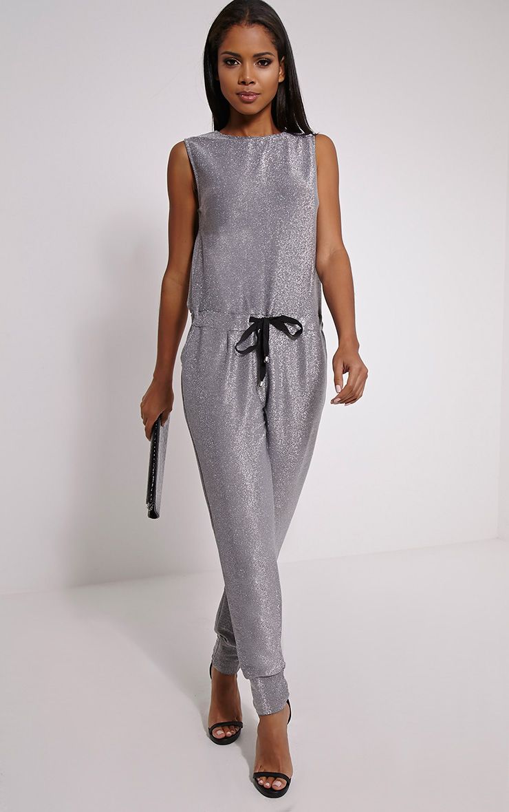 Silver Glitter Jumpsuit Jumpsuits & Playsuits